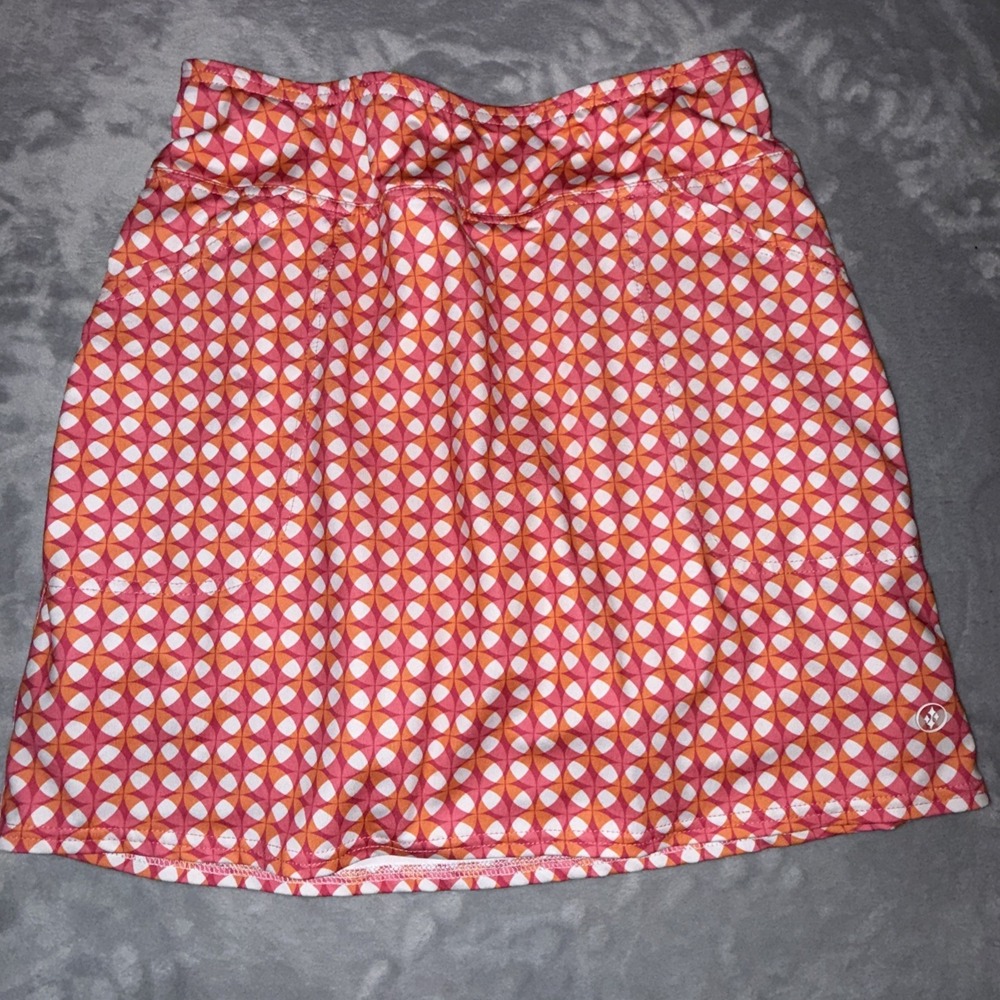 Jofit Skort Skirt Womens Size S Pink Geometric Circles Stretch Pockets Golf